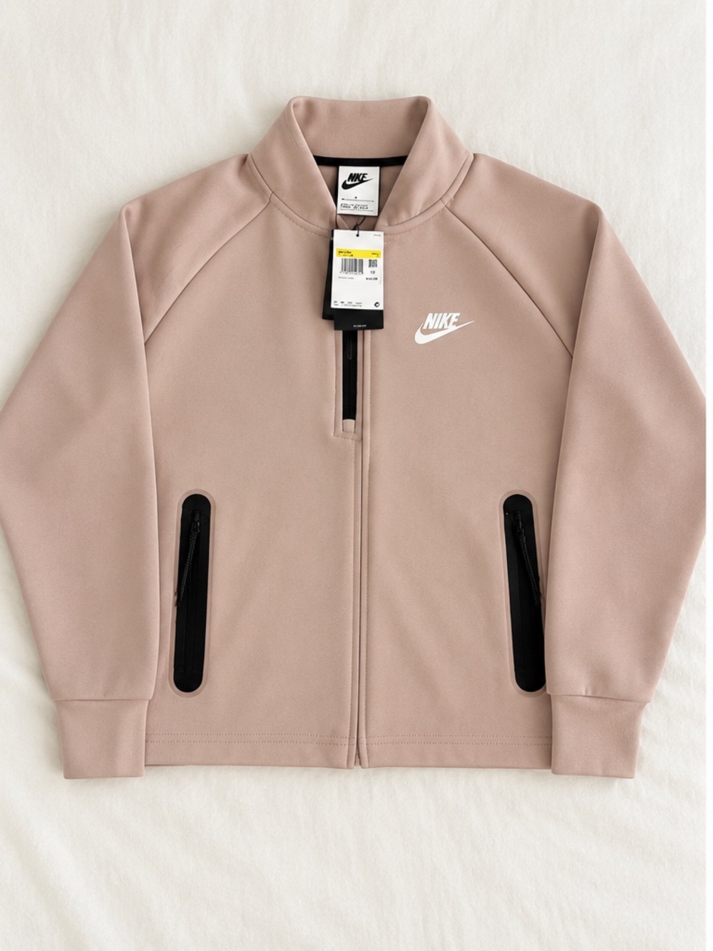 Nike Tech Fleece Oversized Quarter Zip Pink Oxford Size S NWT